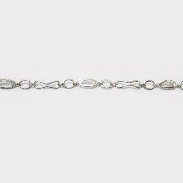 PULSERA SRA. ORO BLANCO PIEDRA
