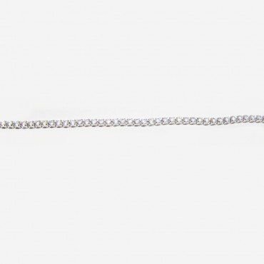 PULSERA SRA. ORO BLANCO PIEDRA