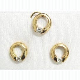 PENDIENTES ORO AMARILLO BRILLANTES