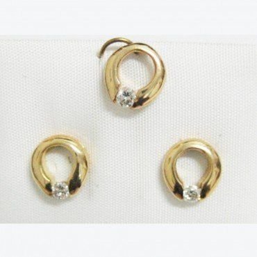 PENDIENTES ORO AMARILLO BRILLANTES