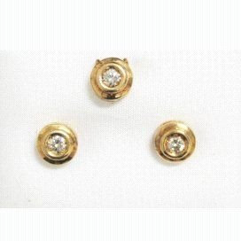 PENDIENTES ORO AMARILLO BRILLANTES