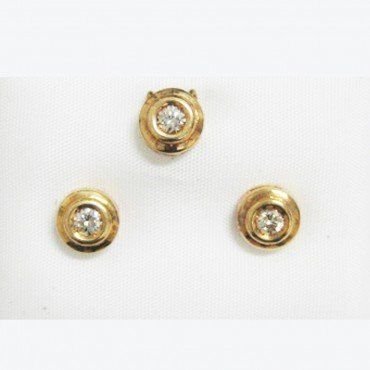 PENDIENTES ORO AMARILLO BRILLANTES