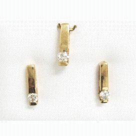 PENDIENTES ORO AMARILLO BRILLANTES