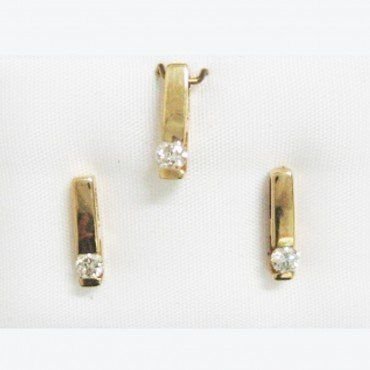 PENDIENTES ORO AMARILLO BRILLANTES