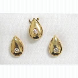 PENDIENTES ORO AMARILLO BRILLANTES
