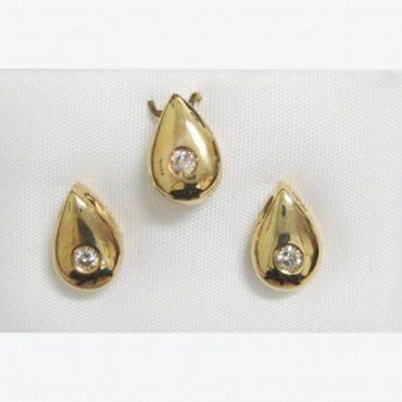 PENDIENTES ORO AMARILLO BRILLANTES