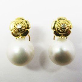 PENDIENTES AMARILLO PERLA JAPONESA