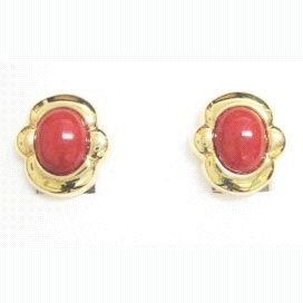 PENDIENTES ORO AMARILLO CORAL
