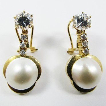 PENDIENTES AMARILLO PERLA JAPONESA