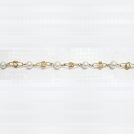 PULSERAS NIÑA ORO AMARILLO PERLA COMUNIO