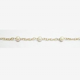 PULSERAS NIÑA ORO AMARILLO PERLA COMUNIO