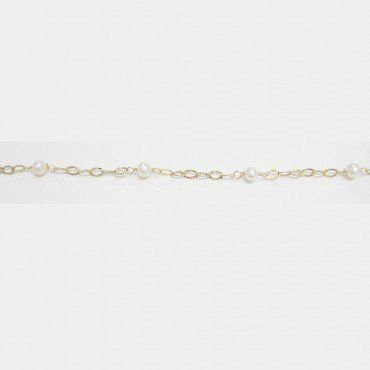 PULSERAS NIÑA ORO AMARILLO PERLA COMUNIO