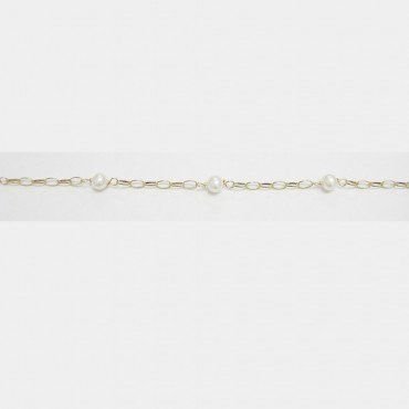 PULSERAS NIÑA ORO AMARILLO PERLA COMUNIO