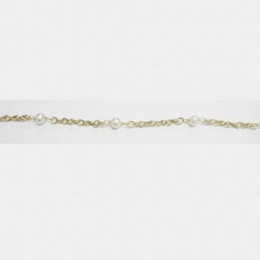 PULSERAS NIÑA ORO AMARILLO PERLA COMUNIO