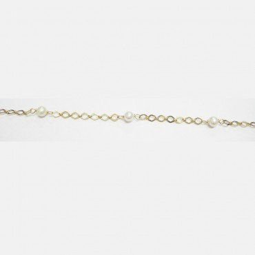 PULSERAS NIÑA ORO AMARILLO PERLA COMUNIO