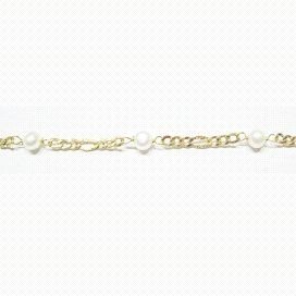 PULSERAS NIÑA ORO AMARILLO PERLA COMUNIO