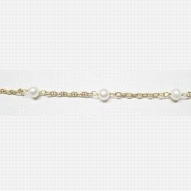 PULSERAS NIÑA ORO AMARILLO PERLA COMUNIO