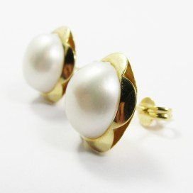 PENDIENTES ORO AMARILLO PERLA