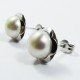 PENDIENTES ORO BLANCO PERLA