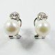 PENDIENTES ORO BLANCO PERLA