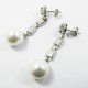 PENDIENTES ORO BLANCO PERLA