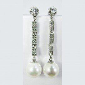 PENDIENTES ORO BLANCO PERLA