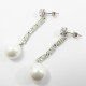 PENDIENTES ORO BLANCO PERLA