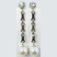 PENDIENTES ORO BLANCO PERLA