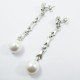 PENDIENTES ORO BLANCO PERLA