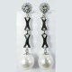 PENDIENTES ORO BLANCO PERLA