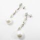 PENDIENTES ORO BLANCO PERLA