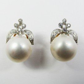 PENDIENTES BLANCO PERLA JAPONESA