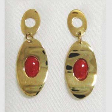 PENDIENTES ORO AMARILLO CORAL