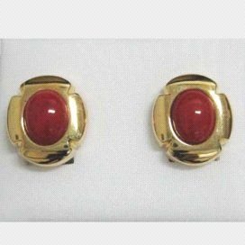 PENDIENTES ORO AMARILLO CORAL