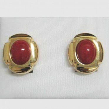 PENDIENTES ORO AMARILLO CORAL