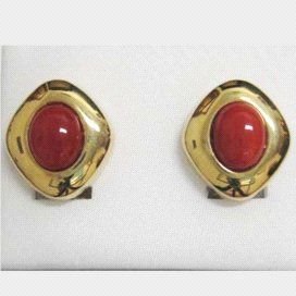 PENDIENTES ORO AMARILLO CORAL