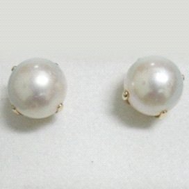 PENDIENTES ORO AMARILLO PERLA