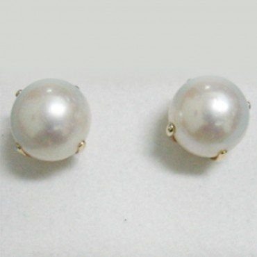 PENDIENTES ORO AMARILLO PERLA