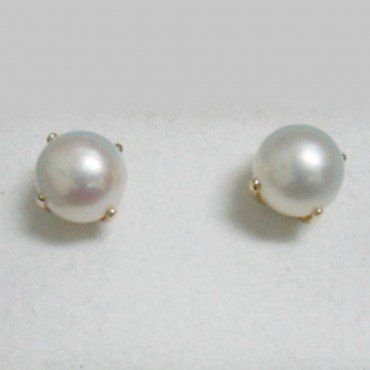 PENDIENTES ORO AMARILLO PERLA