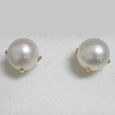 PENDIENTES ORO AMARILLO PERLA