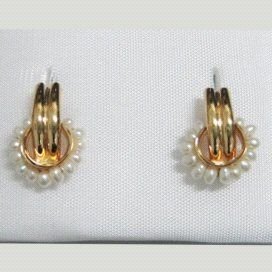 PENDIENTES ORO AMARILLO PERLA
