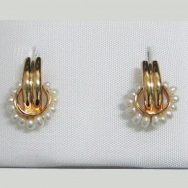 PENDIENTES ORO AMARILLO PERLA
