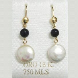 PENDIENTES ORO AMARILLO PERLA