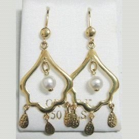 PENDIENTES ORO AMARILLO PERLA