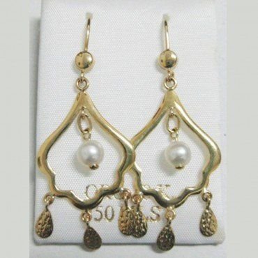 PENDIENTES ORO AMARILLO PERLA