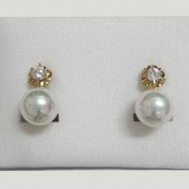 PENDIENTES ORO AMARILLO PERLA