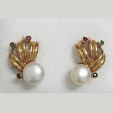 PENDIENTES ORO AMARILLO PERLA