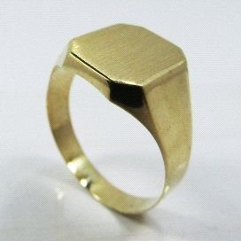 SELLO CABALLERO ORO AMARILLO SEMI HUECO