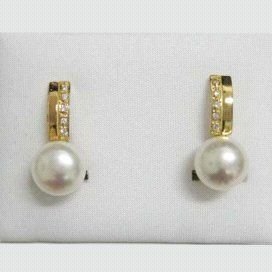 PENDIENTES ORO AMARILLO PERLA