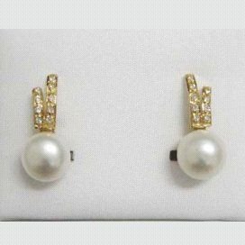 PENDIENTES ORO AMARILLO PERLA